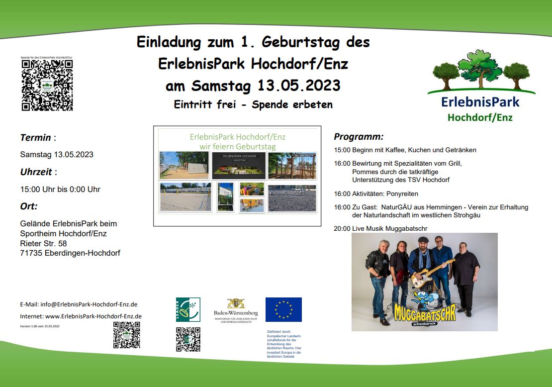 Flyer Einladung Einjaehriges
